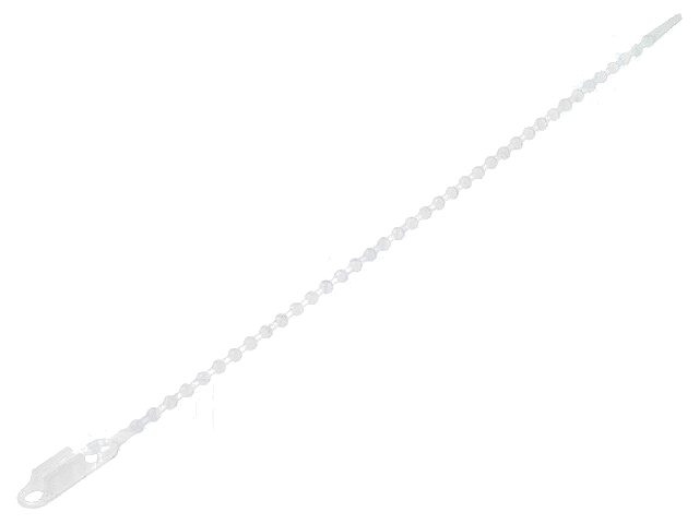 Kabelbinder; kralen,losmaakbaar; L: 145mm; polyamide; natuurlijk Kabelbinder; kralen,losmaakbaar; L: 145mm; polyamide; natuurlijk